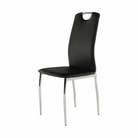 Scaun dining SANREMO, piele ecologică neagră/crom, piele ecologică/crom, 42x43x99 cm Kondela