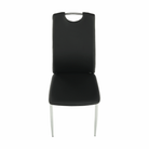 Scaun dining SANREMO, piele ecologică neagră/crom, piele ecologică/crom, 42x43x99 cm Kondela