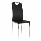 Scaun dining SANREMO, piele ecologică neagră/crom, piele ecologică/crom, 42x43x99 cm Kondela
