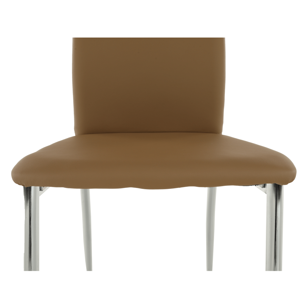 Scaun dining SANREMO, piele ecologică bej/crom, piele ecologică/crom, 42x43x99 cm Kondela
