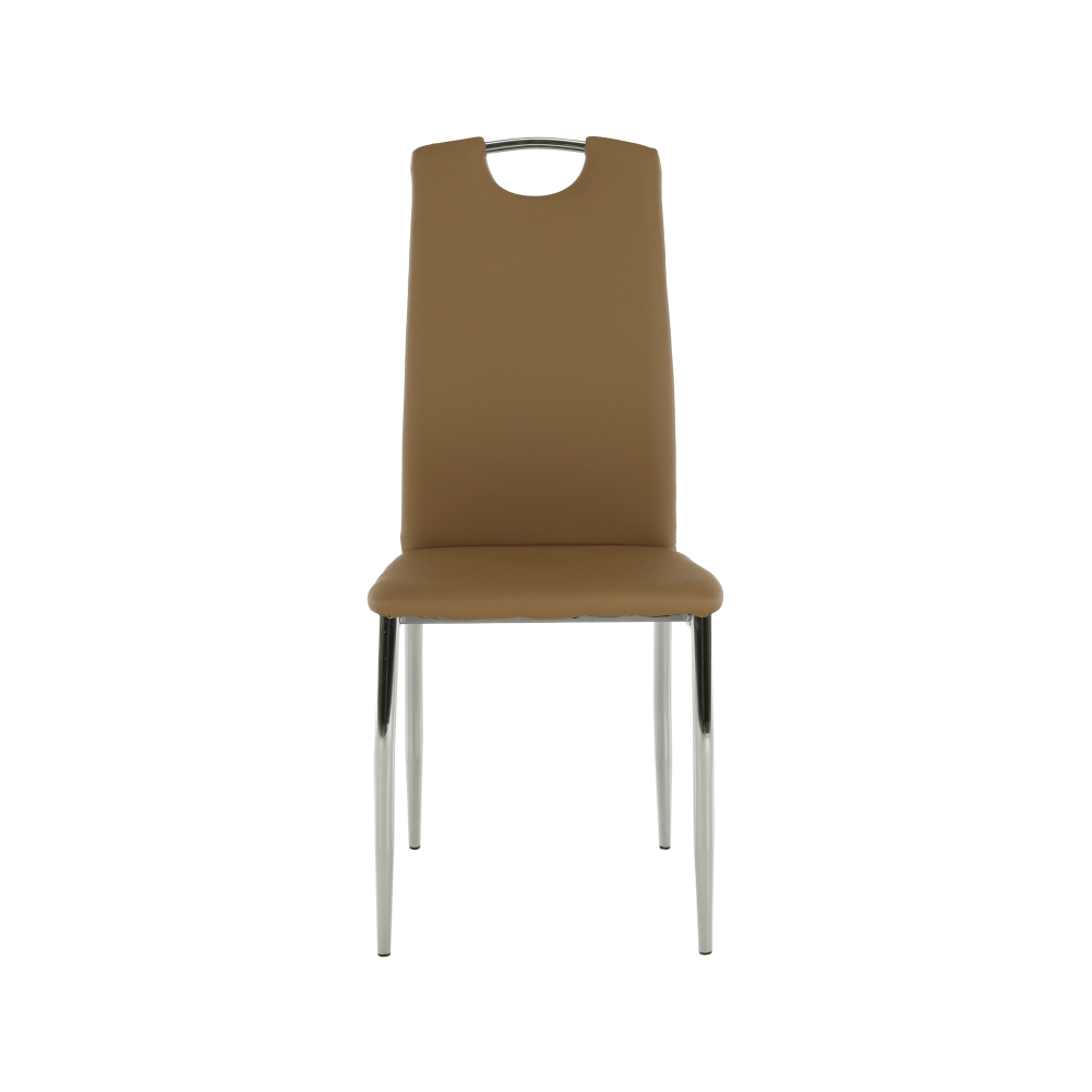Scaun dining SANREMO, piele ecologică bej/crom, piele ecologică/crom, 42x43x99 cm Kondela