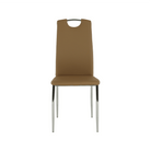Scaun dining SANREMO, piele ecologică bej/crom, piele ecologică/crom, 42x43x99 cm Kondela