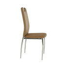 Scaun dining SANREMO, piele ecologică bej/crom, piele ecologică/crom, 42x43x99 cm Kondela