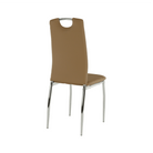 Scaun dining SANREMO, piele ecologică bej/crom, piele ecologică/crom, 42x43x99 cm Kondela