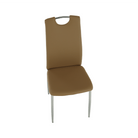 Scaun dining SANREMO, piele ecologică bej/crom, piele ecologică/crom, 42x43x99 cm Kondela