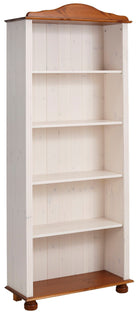 Etajera Mette , lemn masiv , Alb-Cires , 77 cm latime Arboteca