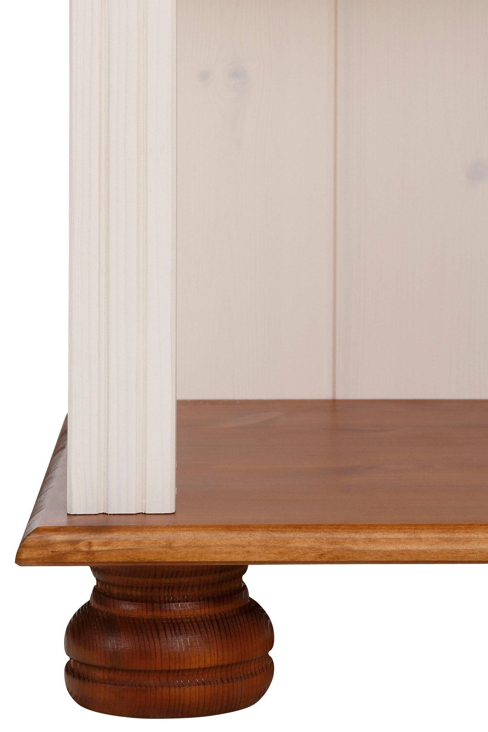Etajera Mette , lemn masiv , Alb-Cires , 77 cm latime Arboteca