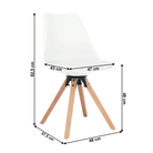 Scaun pivotant elegant SANTENA, alb, piele ecologică, 48x57.5x82.5 cm Kondela