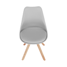 Scaun pivotant elegant SANTENA, gri deschis, piele ecologică, 48x57.5x82.5 cm Kondela