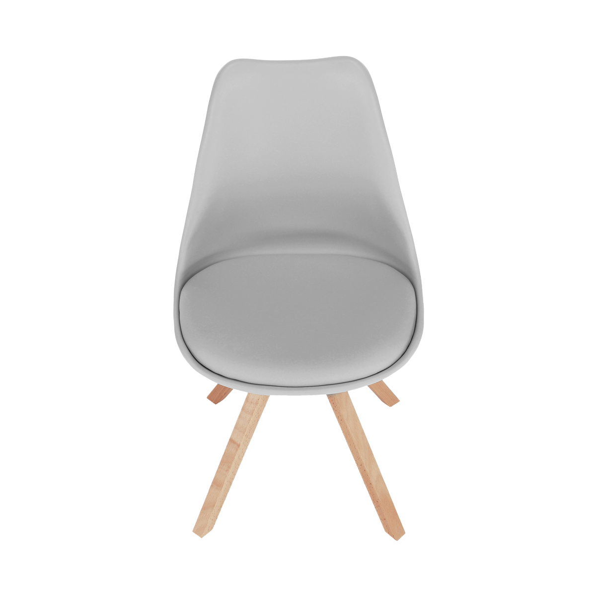 Scaun pivotant elegant SANTENA, gri deschis, piele ecologică, 48x57.5x82.5 cm Kondela