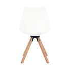 Scaun pivotant elegant SANTENA, alb, piele ecologică, 48x57.5x82.5 cm Kondela