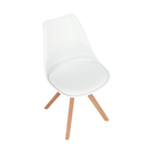 Scaun pivotant elegant SANTENA, alb, piele ecologică, 48x57.5x82.5 cm Kondela