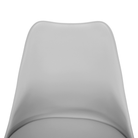 Scaun pivotant elegant SANTENA, gri deschis, piele ecologică, 48x57.5x82.5 cm Kondela