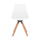 Scaun pivotant elegant SANTENA, alb, piele ecologică, 48x57.5x82.5 cm Kondela