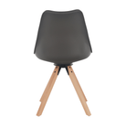 Scaun pivotant elegant SANTENA, gri închis, piele ecologică, 48x57.5x82.5 cm Kondela