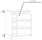 Set 2 noptiere Kashmir, 3 sertare, Pin Alb, 49,8×44,9×66 cm Arboteca