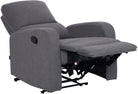 Fotoliu recliner Tournay cu suport picioare, textil gri închis Arboteca
