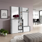 Set pentru anticameră CORTINA, alb/beton, 150x32x190 cm Kondela