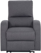 Fotoliu recliner Tournay cu suport picioare, textil gri închis Arboteca