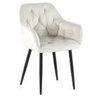 Scaun de design FOGGIA 2, țesătură Velvet bej, țesătură Velvet/metal, 55x61x82 cm Kondela
