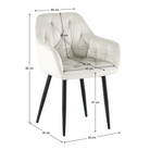 Scaun de design FOGGIA 2, țesătură Velvet bej, țesătură Velvet/metal, 55x61x82 cm Kondela
