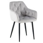 Scaun de design FOGGIA 2, țesătură Velvet gri deschis, țesătură Velvet/metal, 55x61x82 cm Kondela