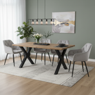 Scaun de design FOGGIA 2, țesătură Velvet gri deschis, țesătură Velvet/metal, 55x61x82 cm Kondela