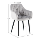 Scaun de design FOGGIA 2, țesătură Velvet gri deschis, țesătură Velvet/metal, 55x61x82 cm Kondela