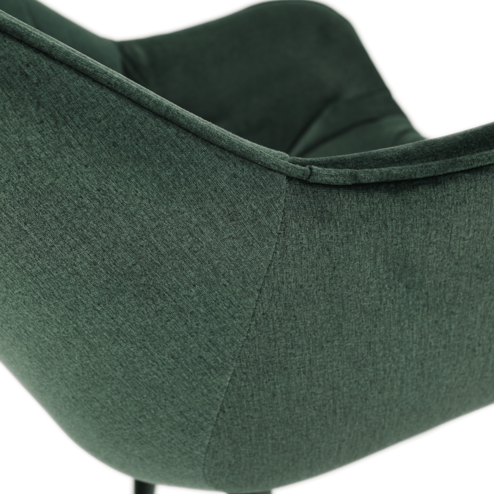 Fotoliu de design, material textil Velvet verde, FEDRIS Kondela