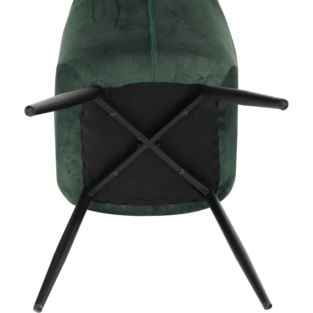 Fotoliu de design, material textil Velvet verde, FEDRIS Kondela