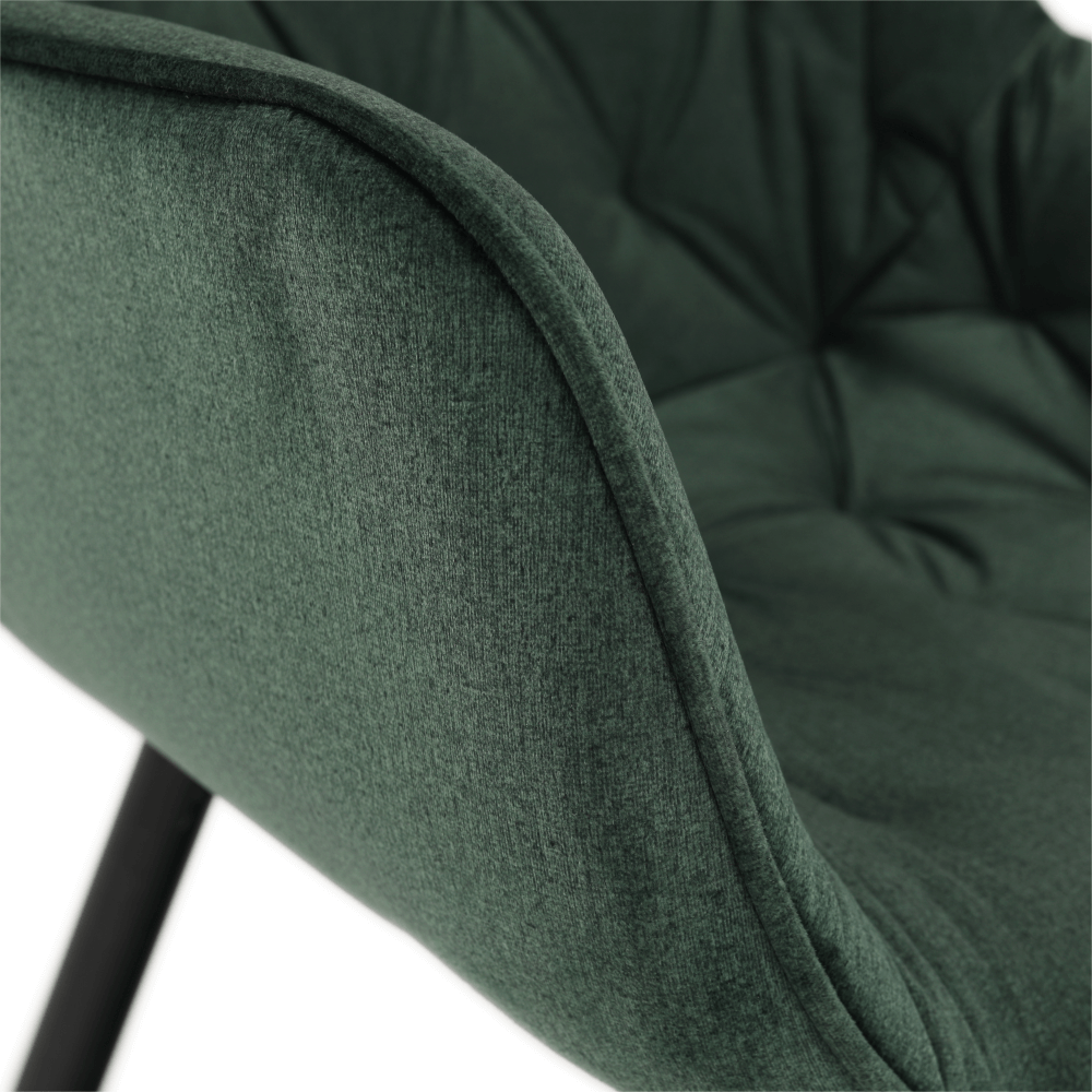 Fotoliu de design, material textil Velvet verde, FEDRIS Kondela