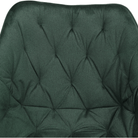 Fotoliu de design, material textil Velvet verde, FEDRIS Kondela