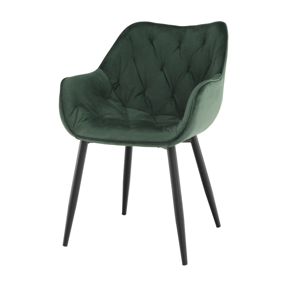 Fotoliu de design, material textil Velvet verde, FEDRIS Kondela