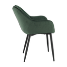 Fotoliu de design, material textil Velvet verde, FEDRIS Kondela