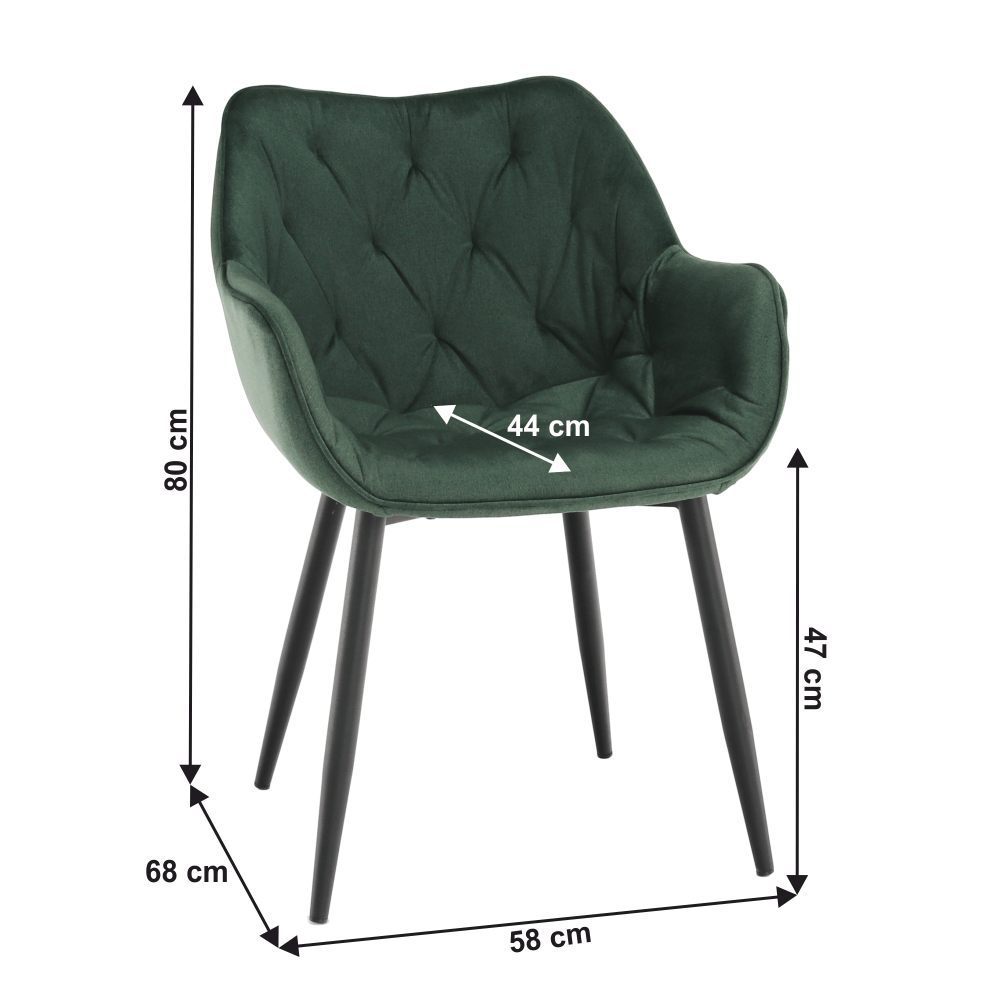 Fotoliu de design, material textil Velvet verde, FEDRIS Kondela