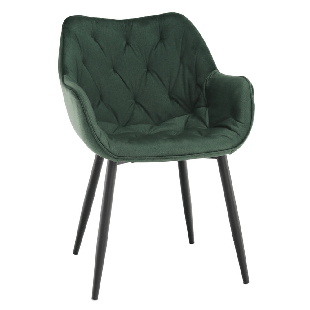 Fotoliu de design, material textil Velvet verde, FEDRIS Kondela