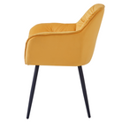 Scaun de design FOGGIA, țesătură Velvet galben, 61.5x59.5x80 cm Kondela