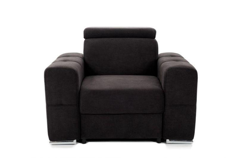 Fotoliu BELLAGIO, cu Tetier reglabil 105x96x86 cm Negru-Enjoy Prestige Home
