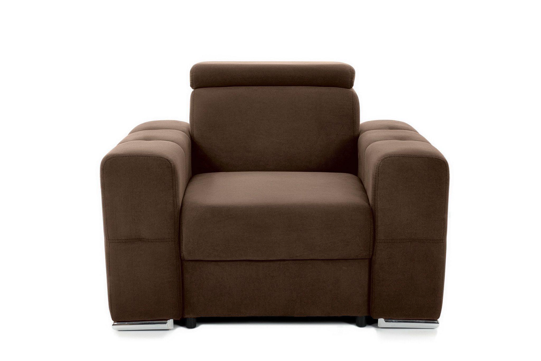 Fotoliu BELLAGIO, cu Tetier reglabil 105x96x86 cm Maro-Enjoy Prestige Home