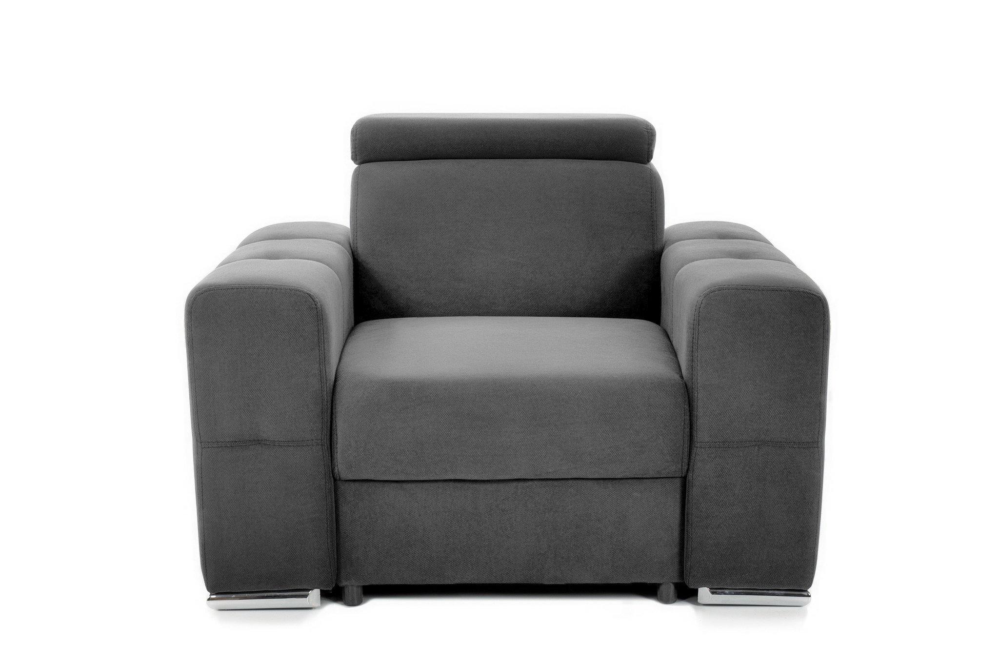 Fotoliu BELLAGIO, cu Tetier reglabil 105x96x86 cm Gri-Inchis-Enjoy Prestige Home