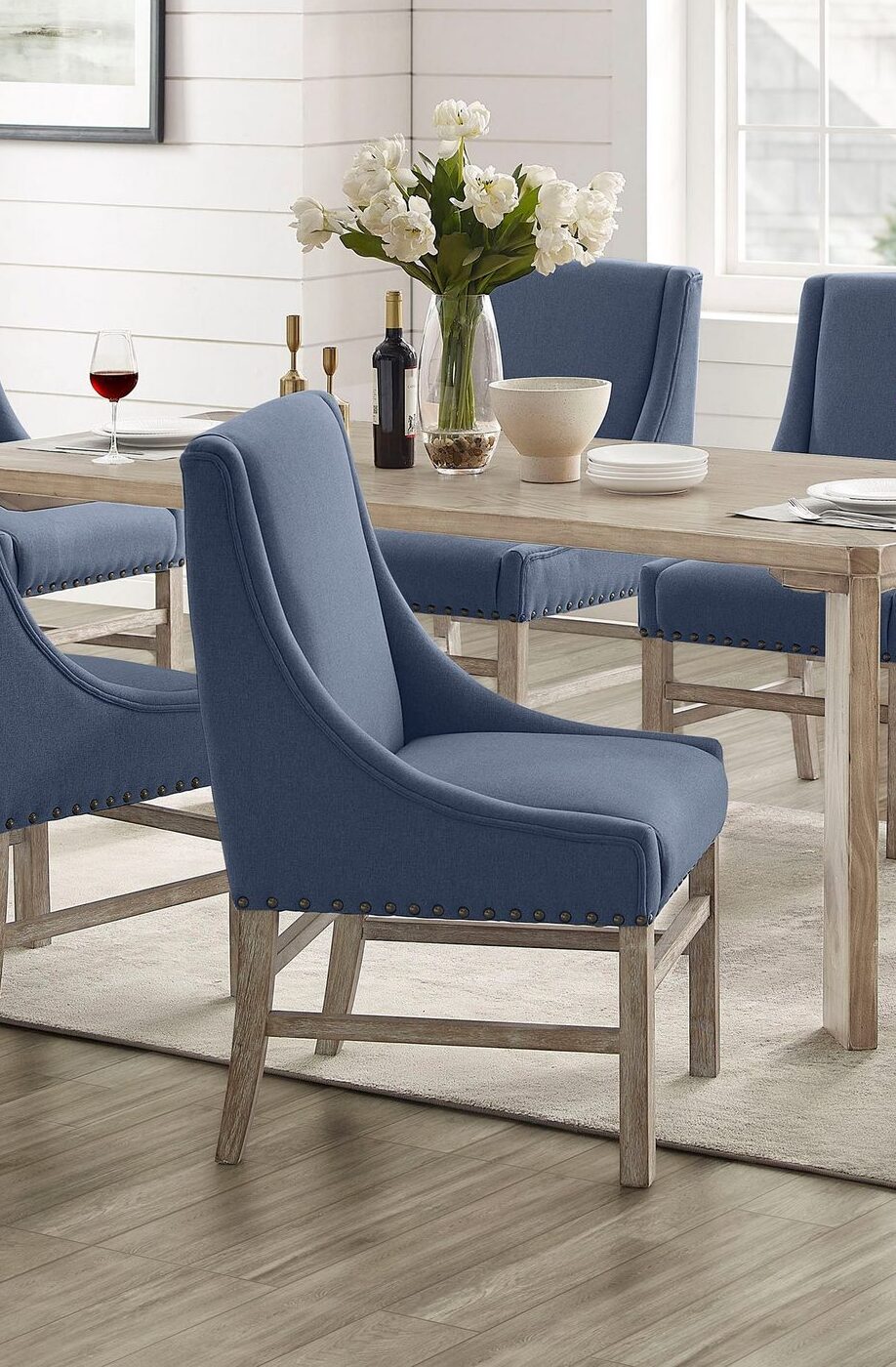 Scaun tapitat Irvine, Albastru deschis Arboteca