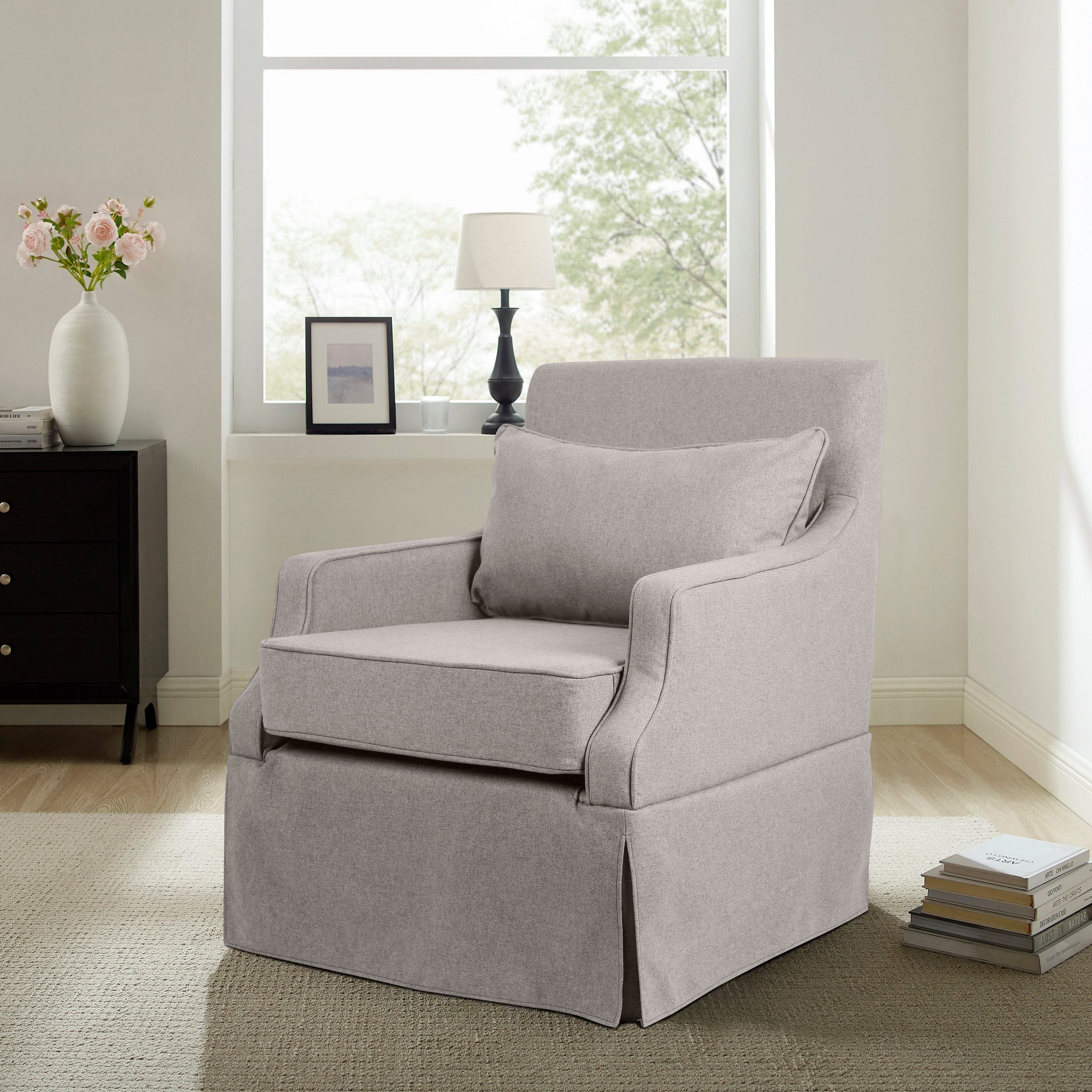 Fotoliu Louisville Gri Deschis, 75 cm latime Arboteca