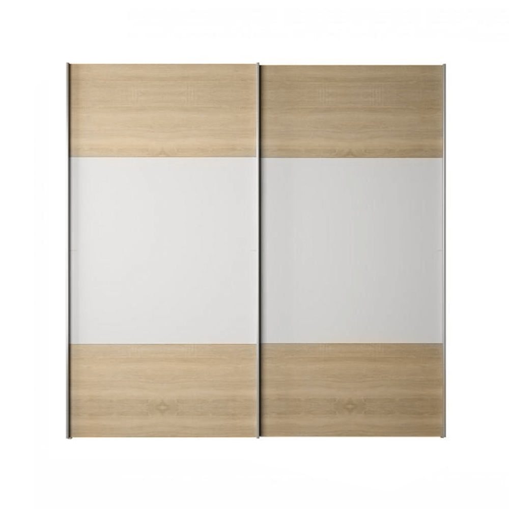 Dulap cu uși glisante GABRIELA NEW, stejar sonoma/alb, 202x200 cm Kondela