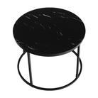 Măsuţă de cafea, marmură neagră / metal negru, GAGIN Kondela