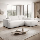 Canapea KAVALA, albă, pe dreapta, 260x165x70 cm Kondela