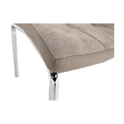 Scaun dining RIJEKA, bej/crom, textil/piele eco/crom, 42x58x103 cm Kondela