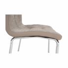 Scaun dining RIJEKA, bej/crom, textil/piele eco/crom, 42x58x103 cm Kondela