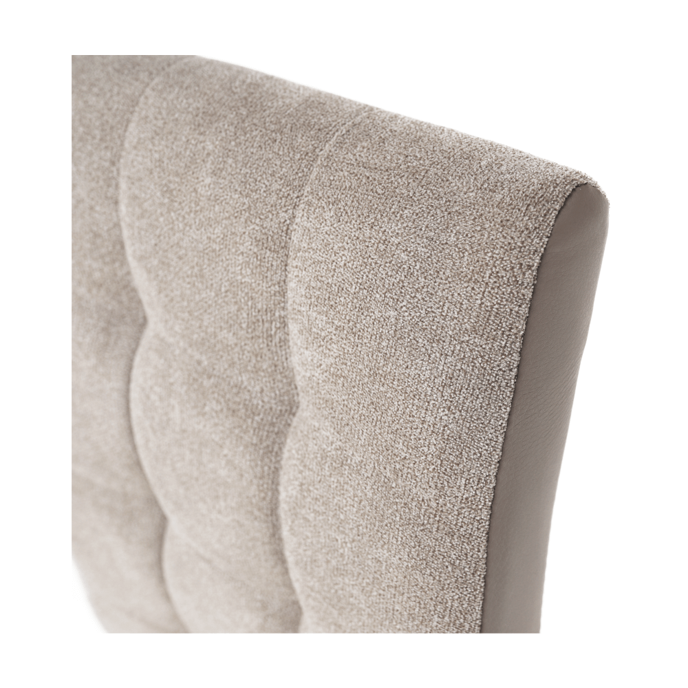 Scaun dining RIJEKA, bej/crom, textil/piele eco/crom, 42x58x103 cm Kondela