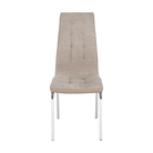 Scaun dining RIJEKA, bej/crom, textil/piele eco/crom, 42x58x103 cm Kondela