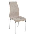 Scaun dining RIJEKA, bej/crom, textil/piele eco/crom, 42x58x103 cm Kondela